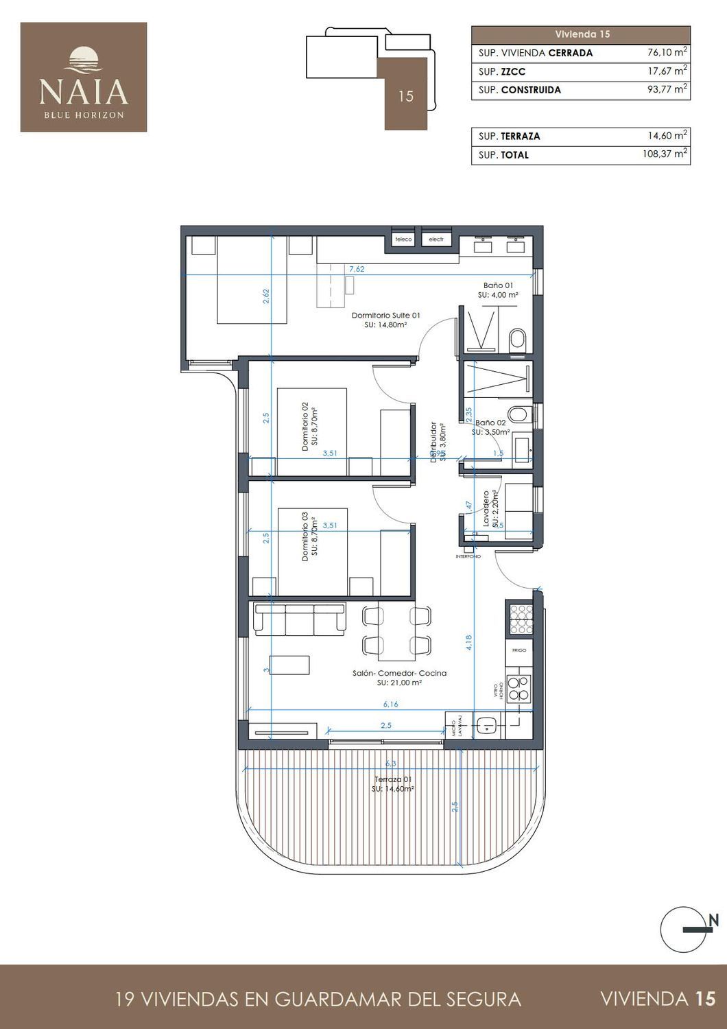 Pisos en venta 3 dorm. en Guardamar del Segura, Alicante 549947