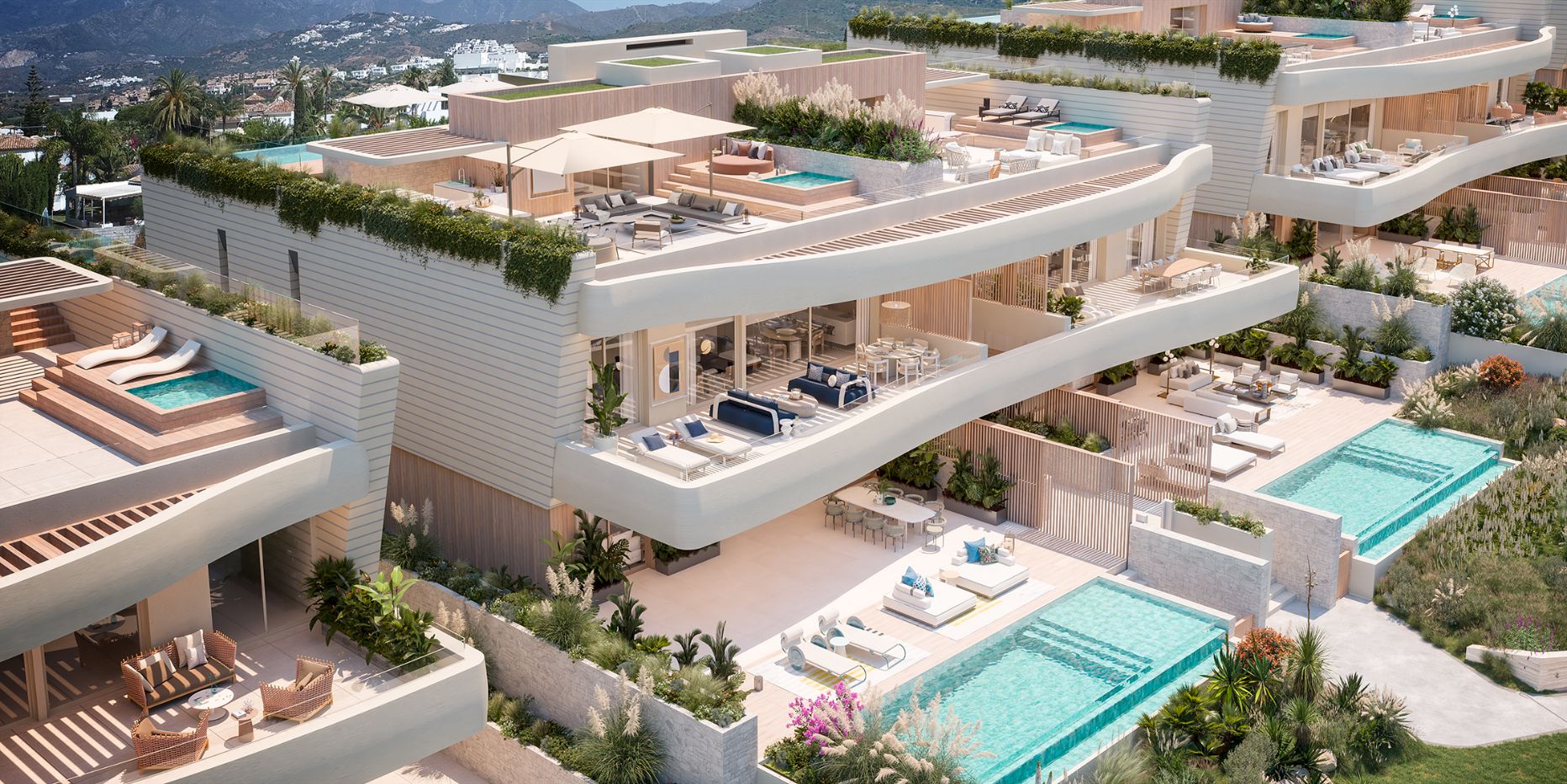 Bungalows with 4 bedrooms in Marbella, Malaga