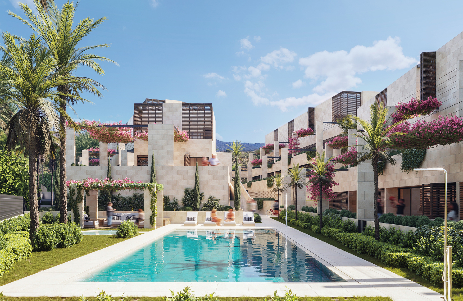 Ground floor apartments with 3 bedrooms in Estepona, Malaga