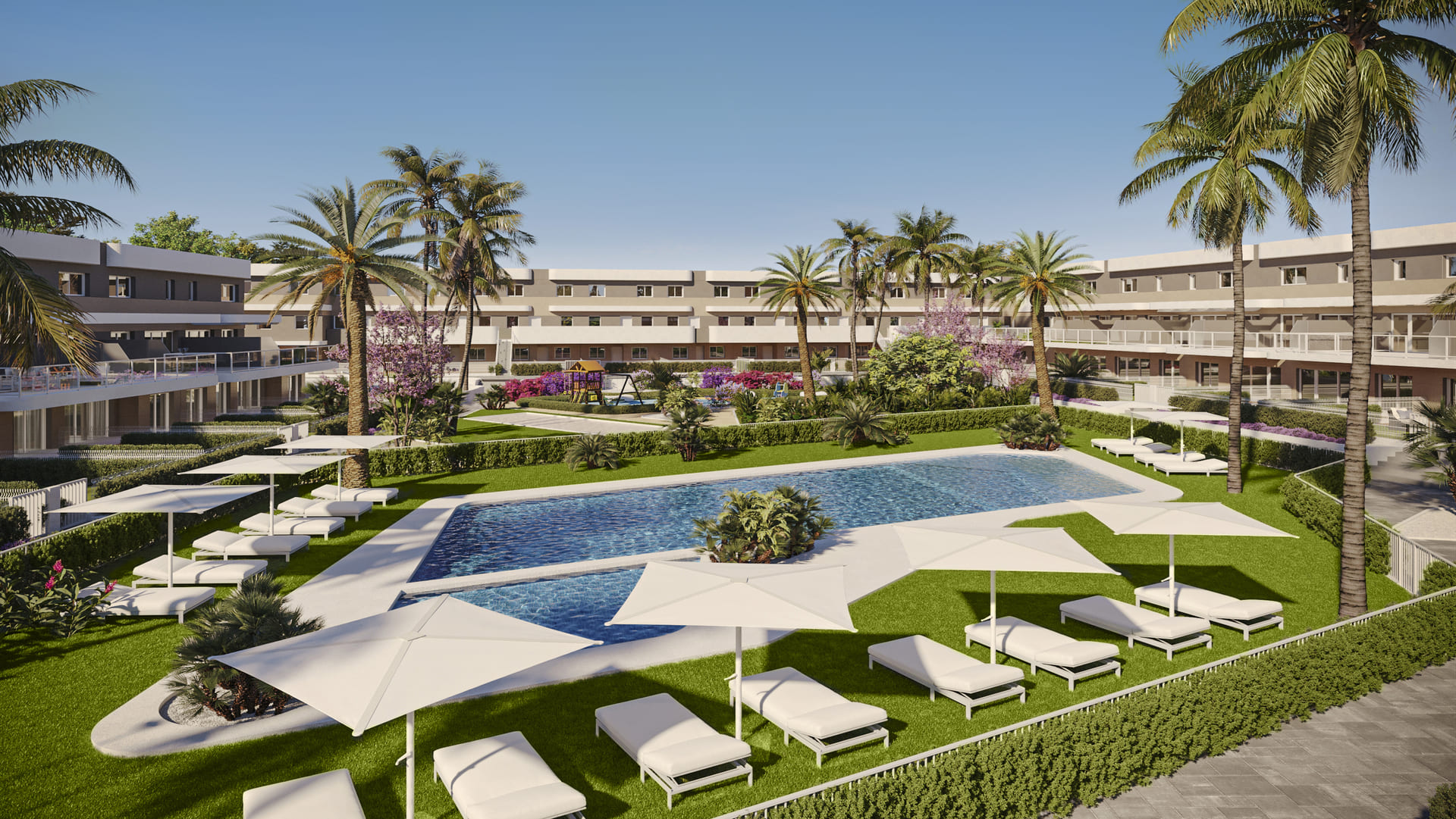 Ground floor apartments with 2 bedrooms in Monforte del Cid, Alicante