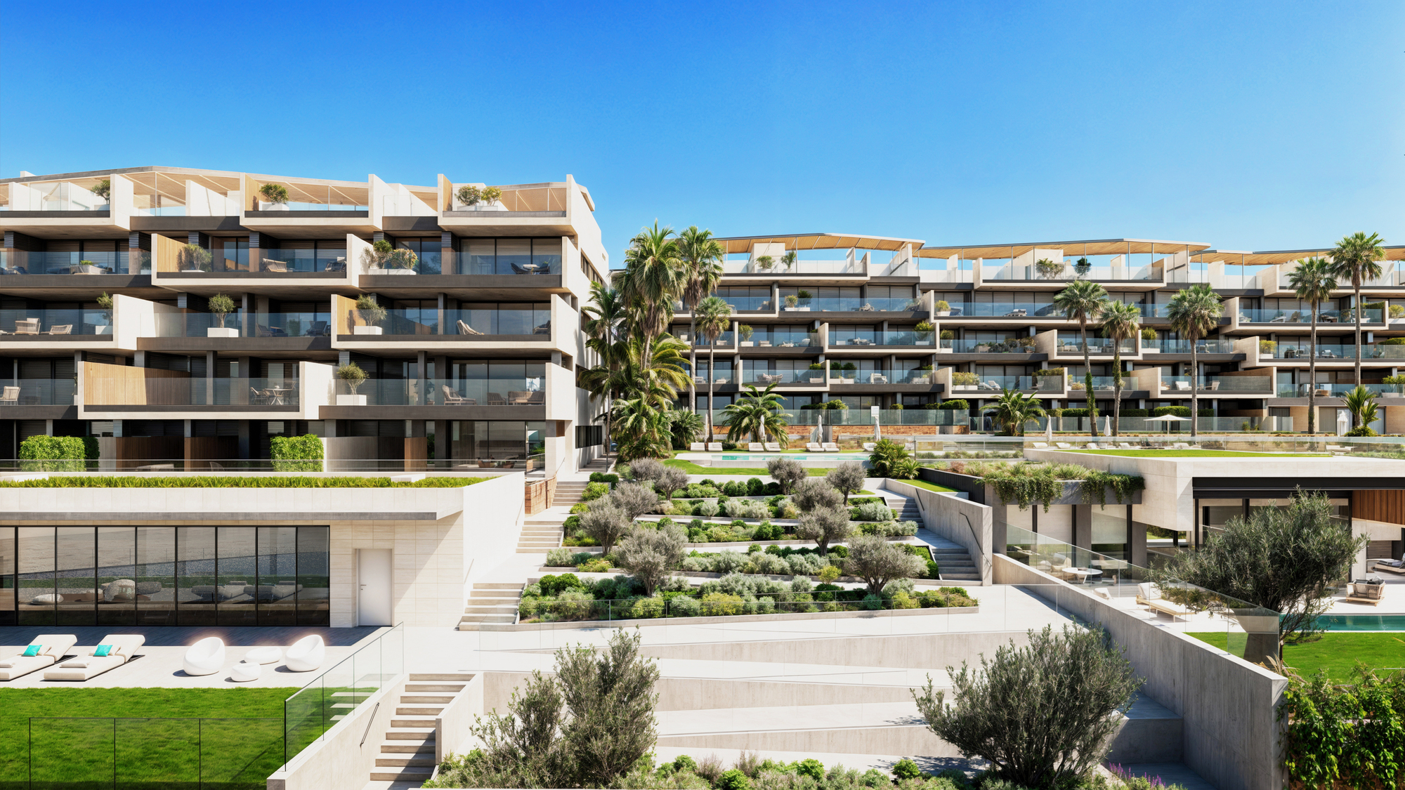 Ground floor apartments with 3 bedrooms in Manilva, Malaga