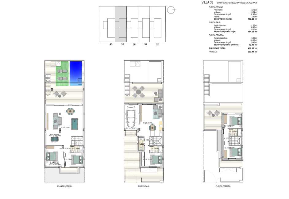 Terraced houses with 3 bedrooms in Los Alcázares, Murcia