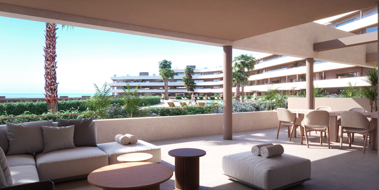 Ground floor apartments with 3 bedrooms in Manilva, Malaga