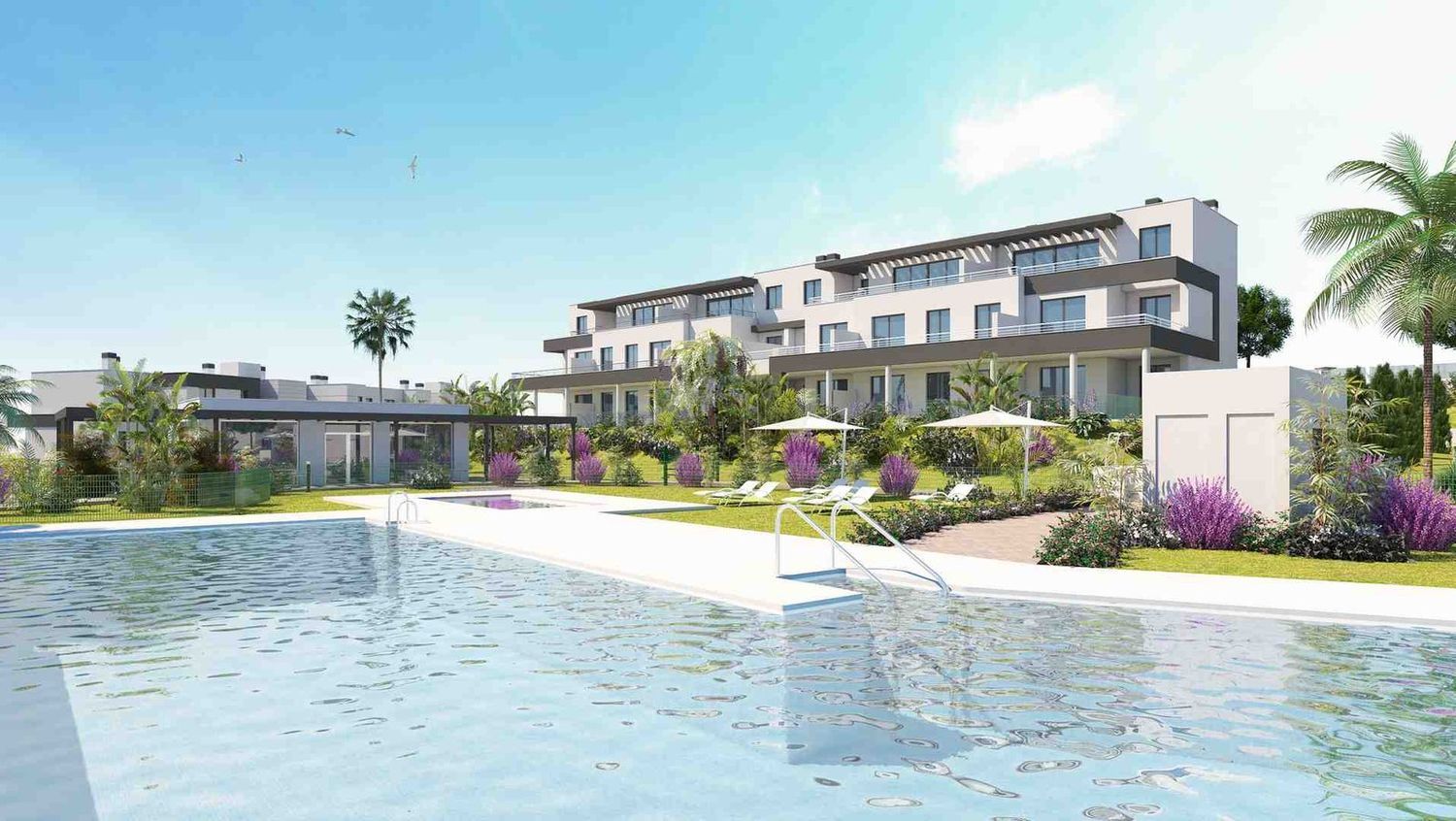 Ground floor apartments with 2 bedrooms in Estepona, Malaga