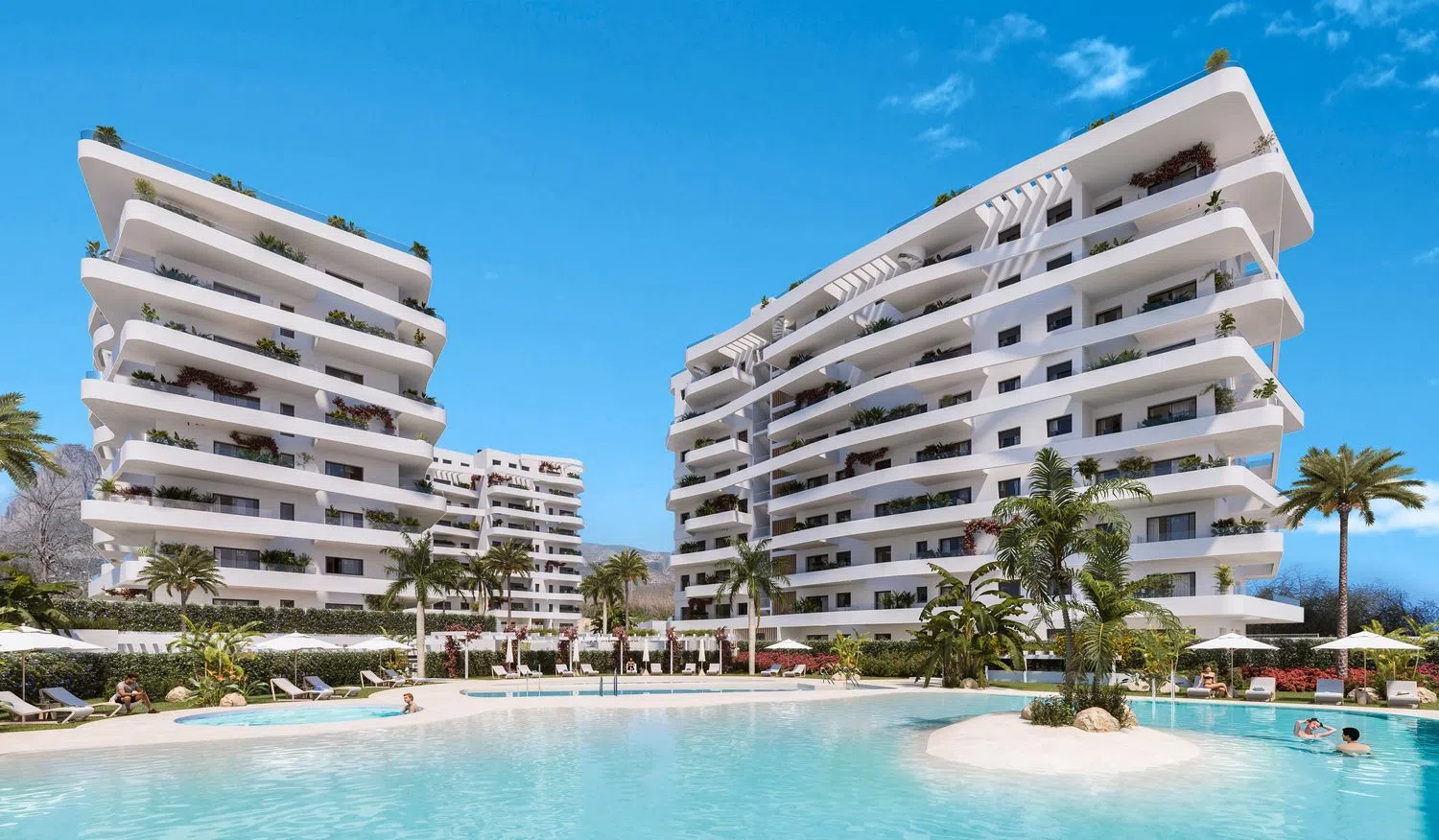 Ground floor apartments with 3 bedrooms in La Villajoyosa / Vila Joiosa, Alicante