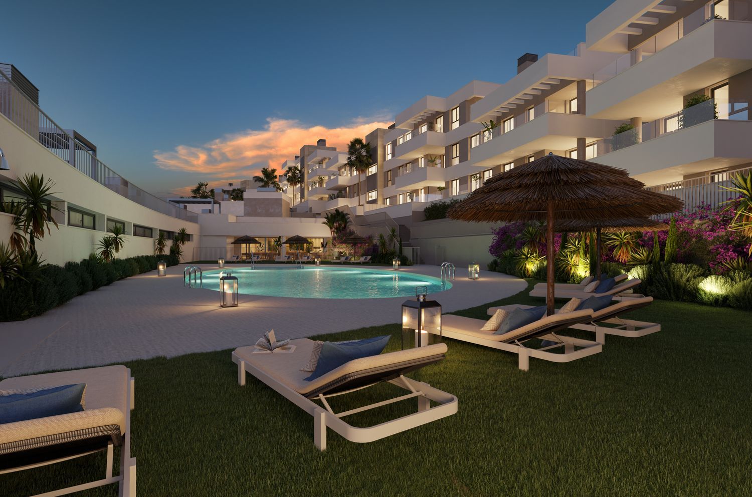 Ground floor apartments with 2 bedrooms in Estepona, Malaga