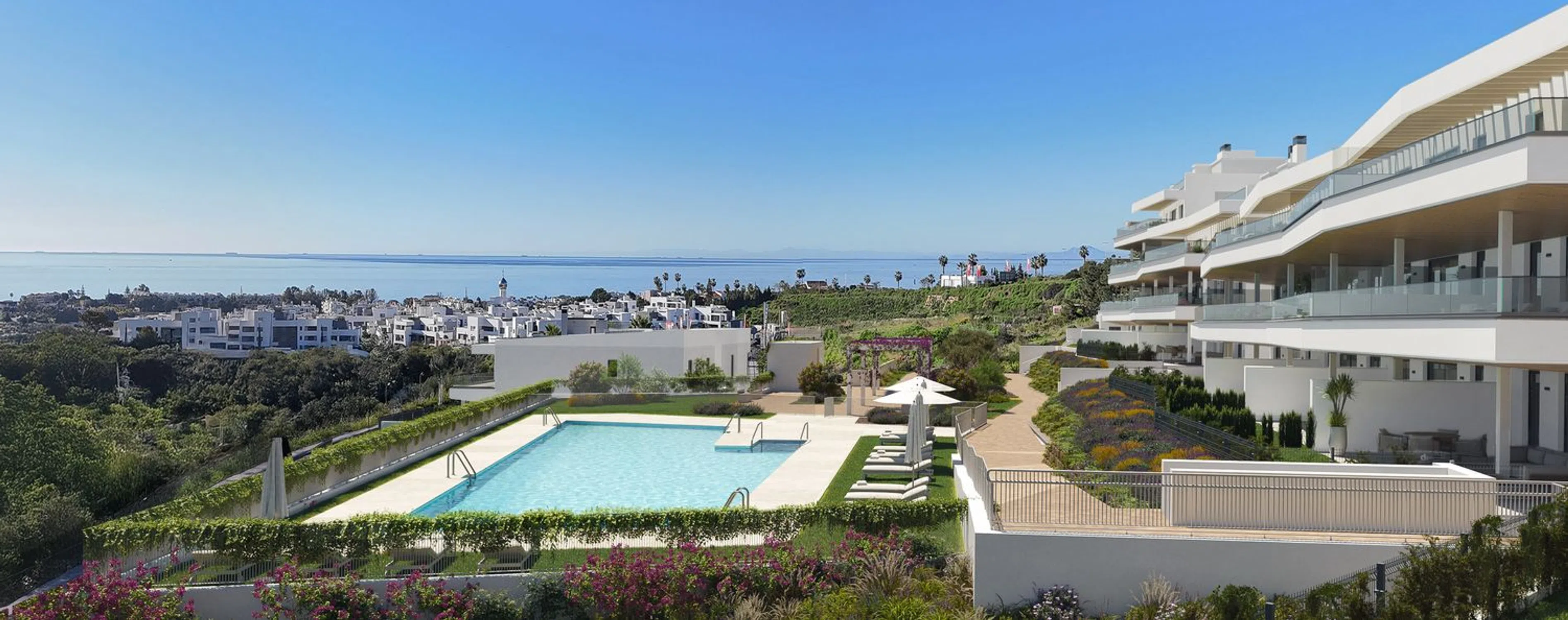 Ground floor apartments with 3 bedrooms in Estepona, Malaga